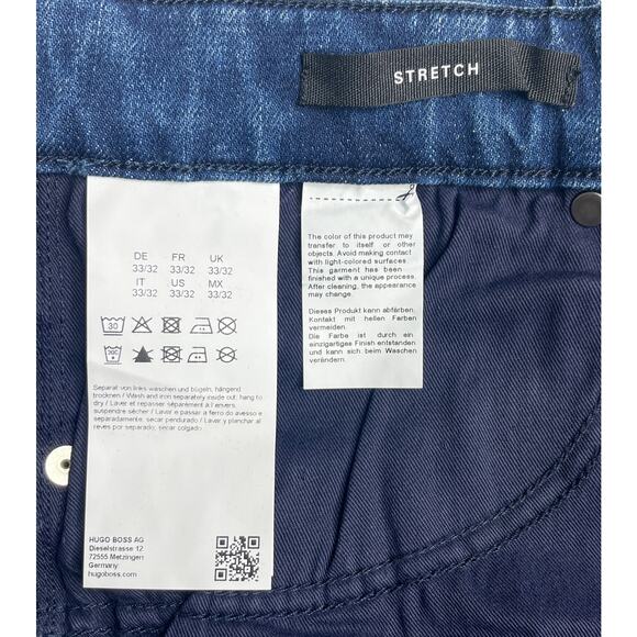 2-55 HUGO BOSS Men's Charleston Jeans Extra Slim Fit Dark Blue 33x32 - Picture 6 of 10